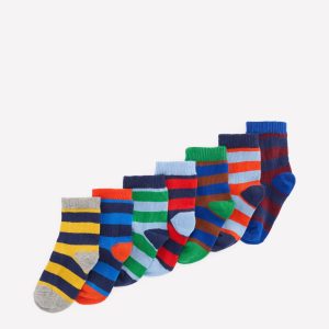 7-Pack Baby Socks-Multi Stripe
