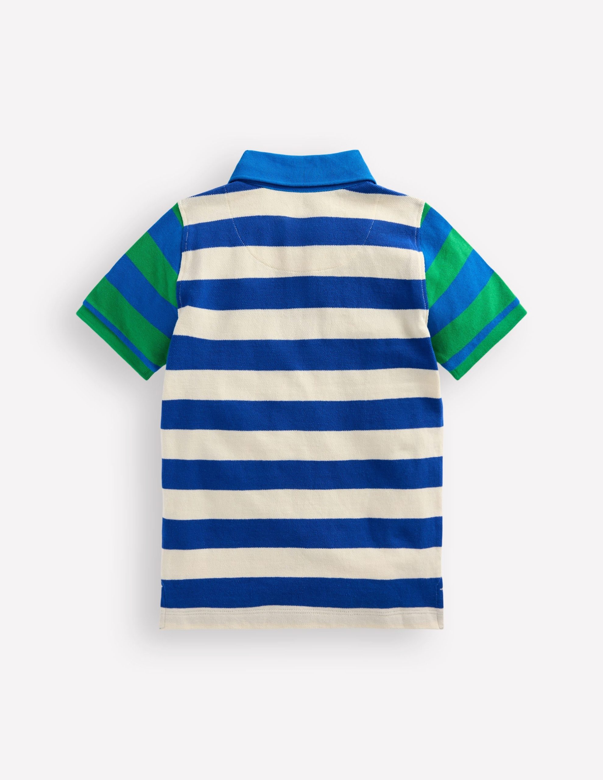 Piqu?? Polo Shirt-Sapling Green/ Kingfisher Blue - Image 2