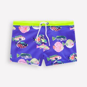 Swim Trunks-Blue Heron Fish