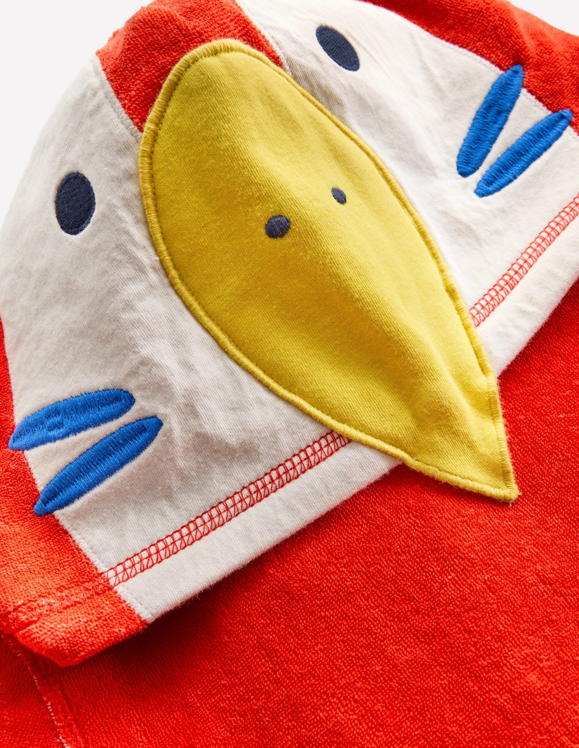 Appliqu?? Towelling Throw-on-Multi Rainbow Parrot - Image 5