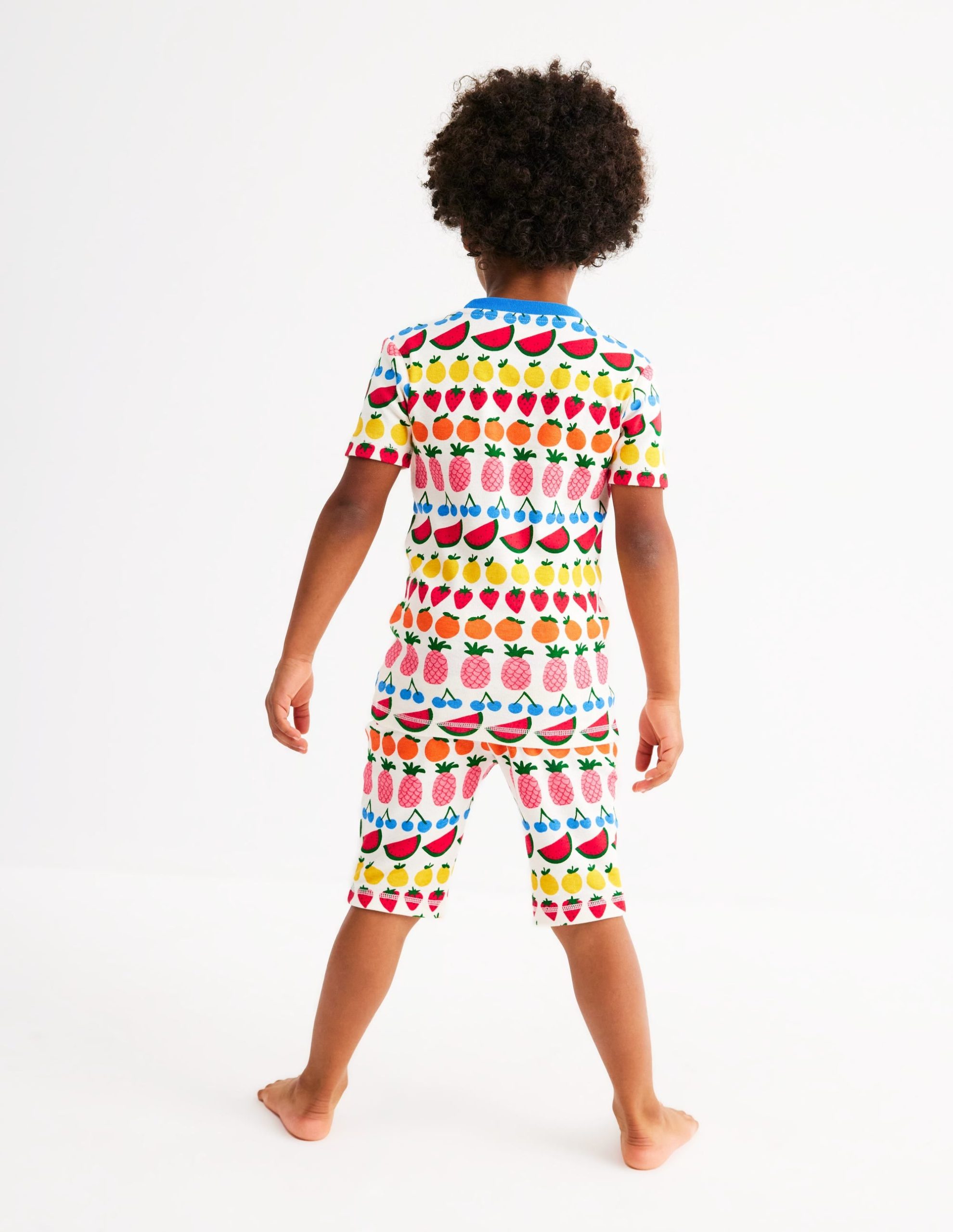 Snug Short John Pajamas-Fruit Stripe - Image 3
