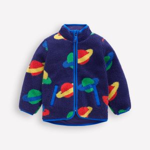 Cosy Borg Jacket-Twilight Blue Planets