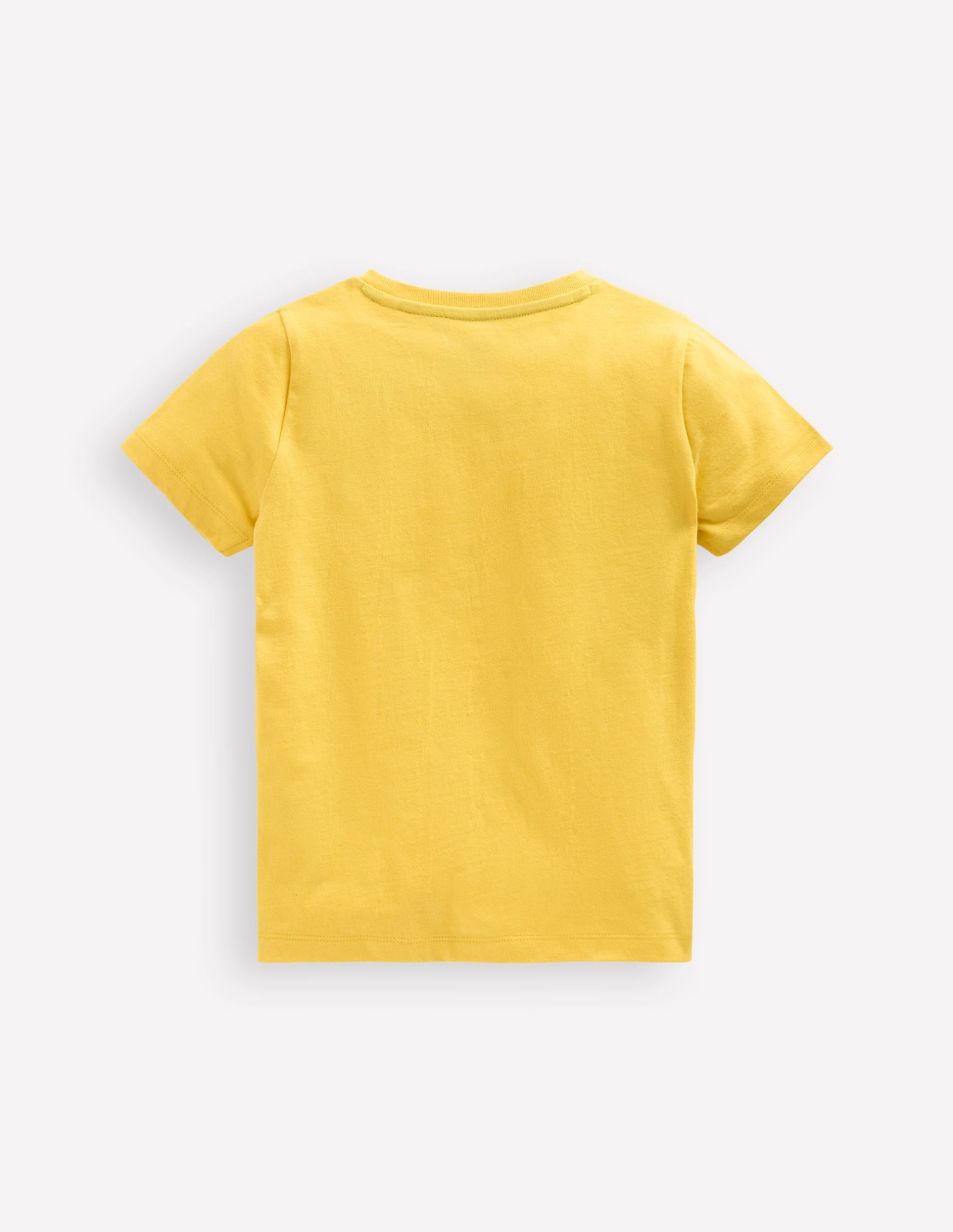 Short Sleeve Appliqu?? T-shirt-Lemon Yellow Bunnies - Image 3