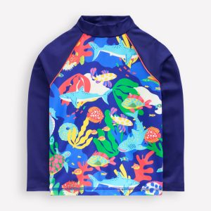 Logo Rash Vest-Multi Coral Reef