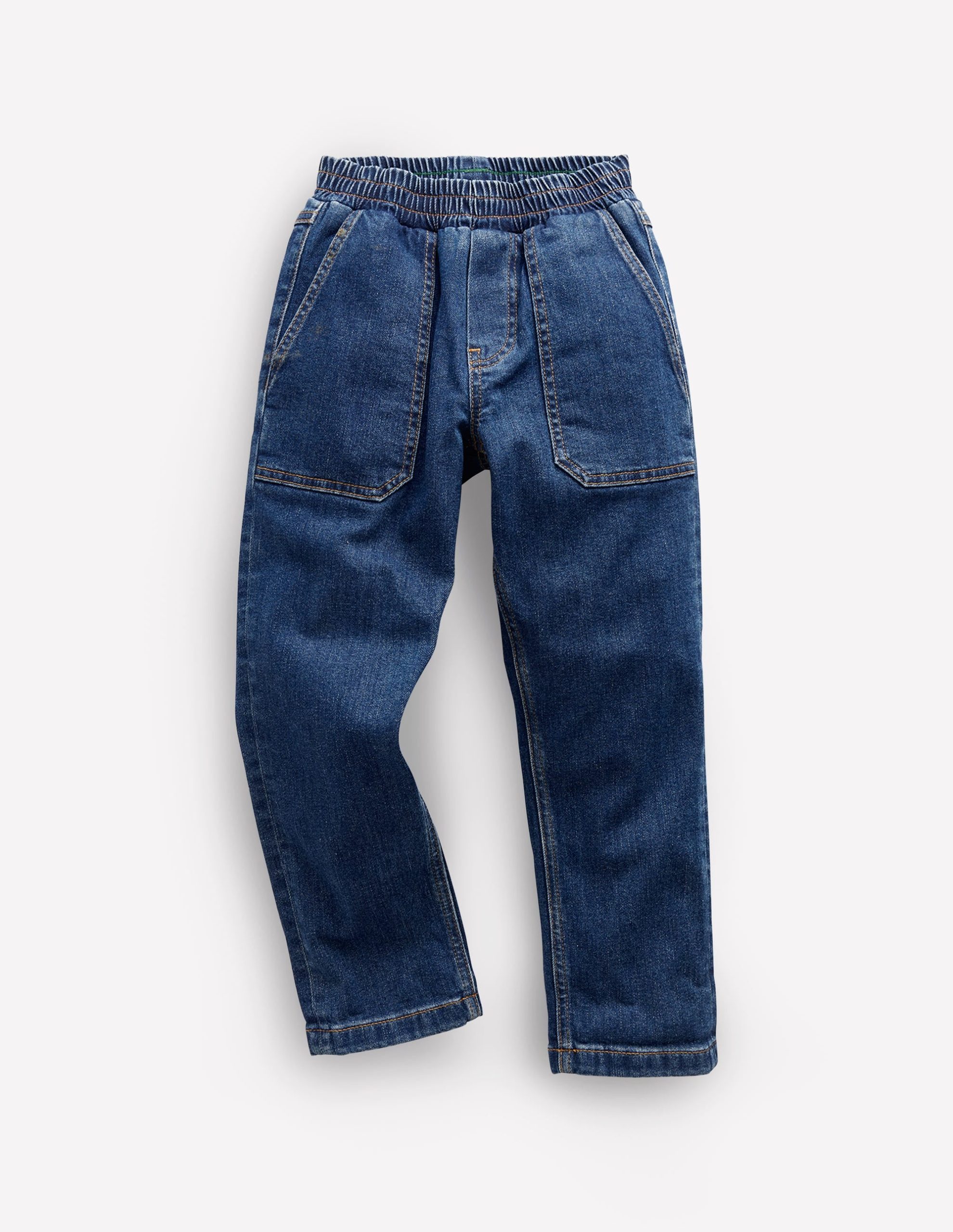 Pull-On Jeans-Mid Wash