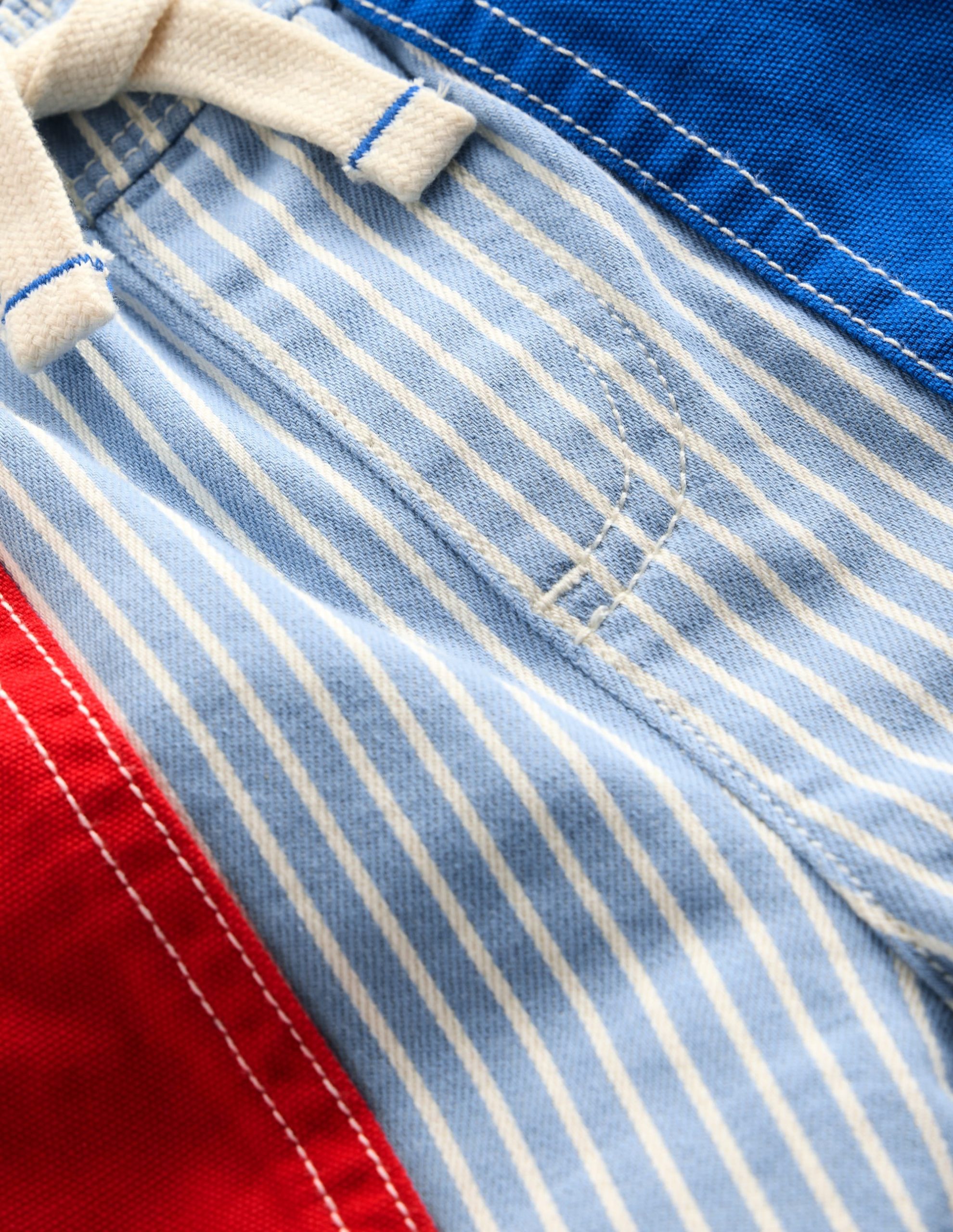 Pull-On Cotton Shorts-Hotchpotch Ticking - Image 3