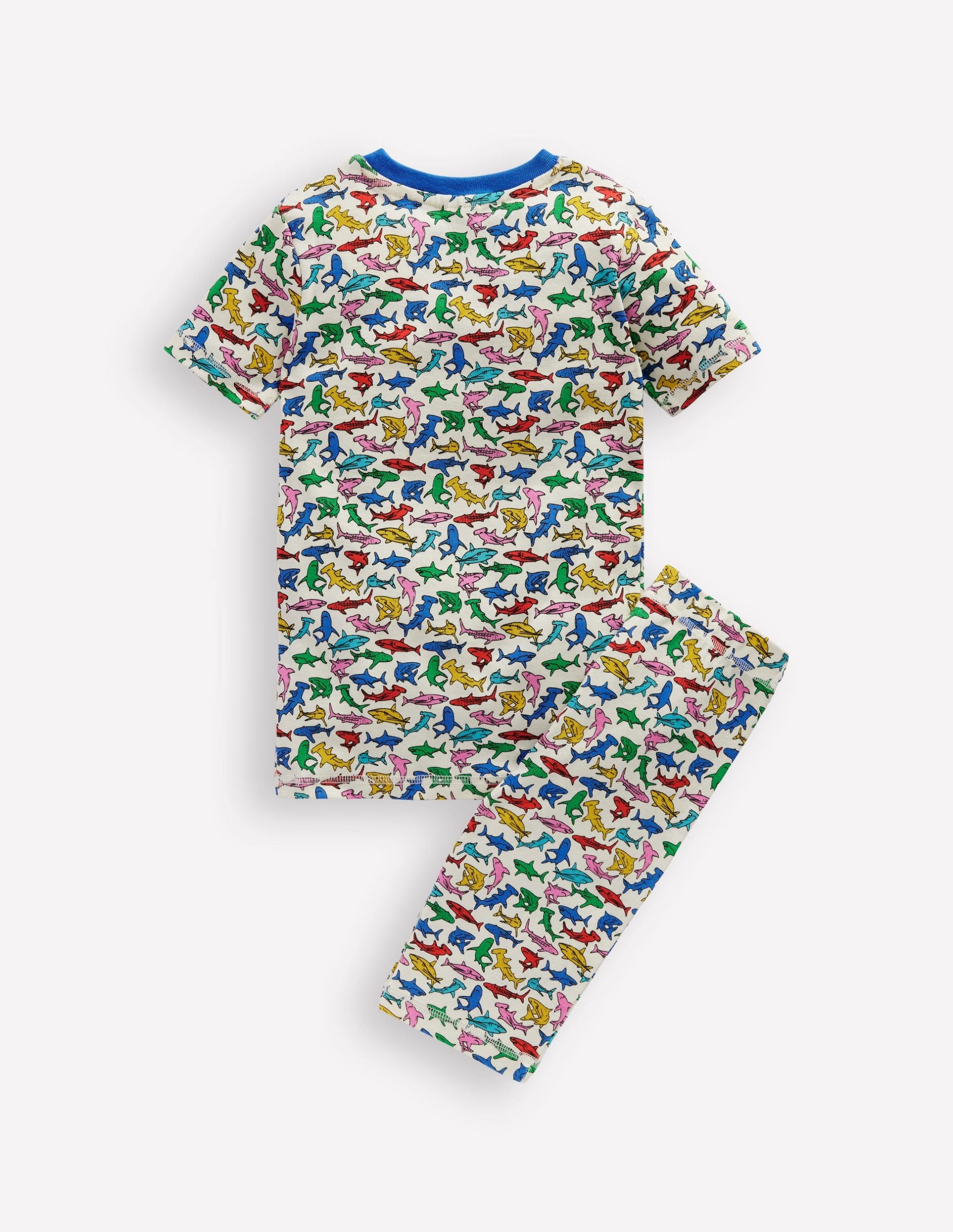 Snug Short John Pajamas-Multi Sharks - Image 2