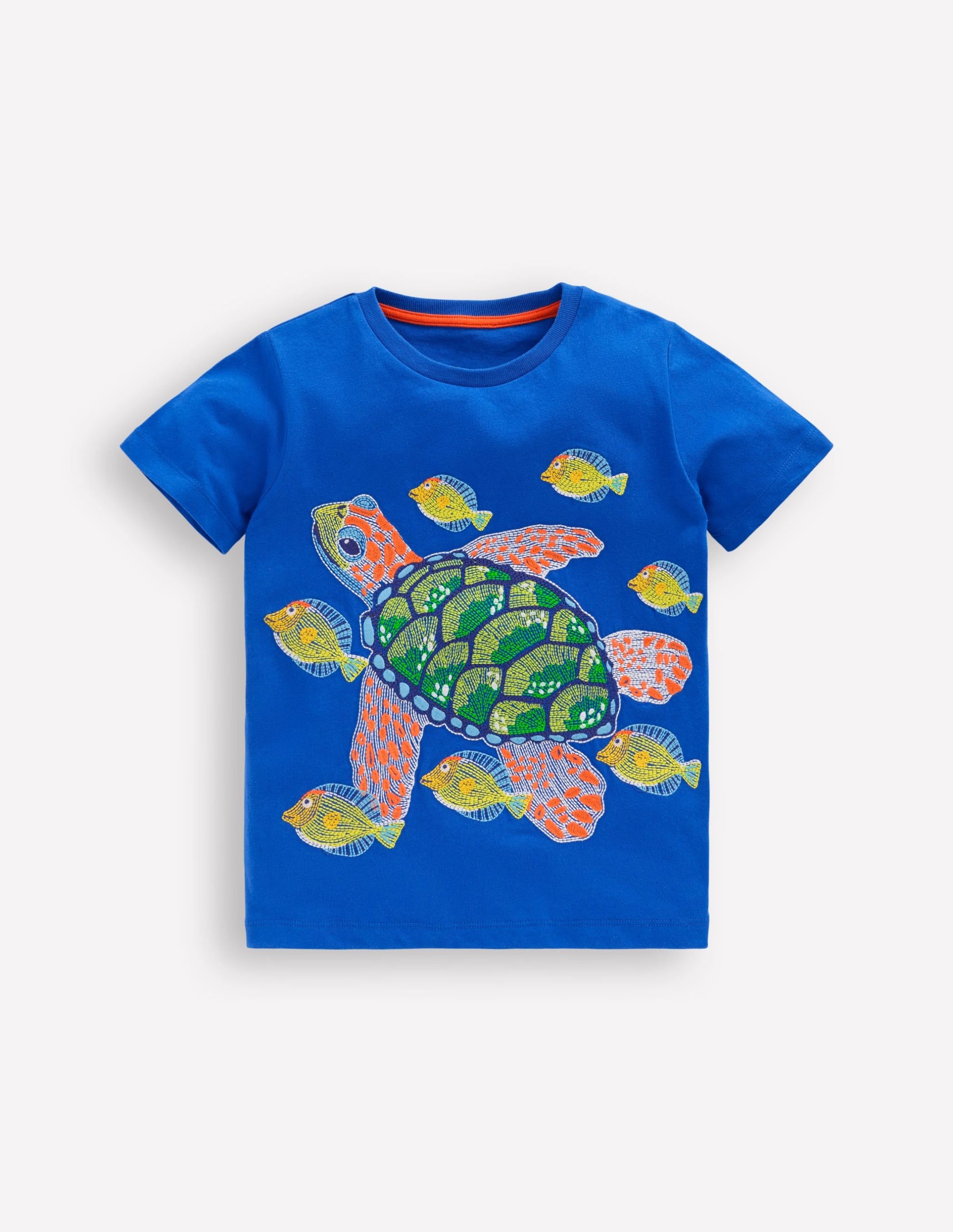 Glow Superstitch T-shirt-Gallery Blue Turtle