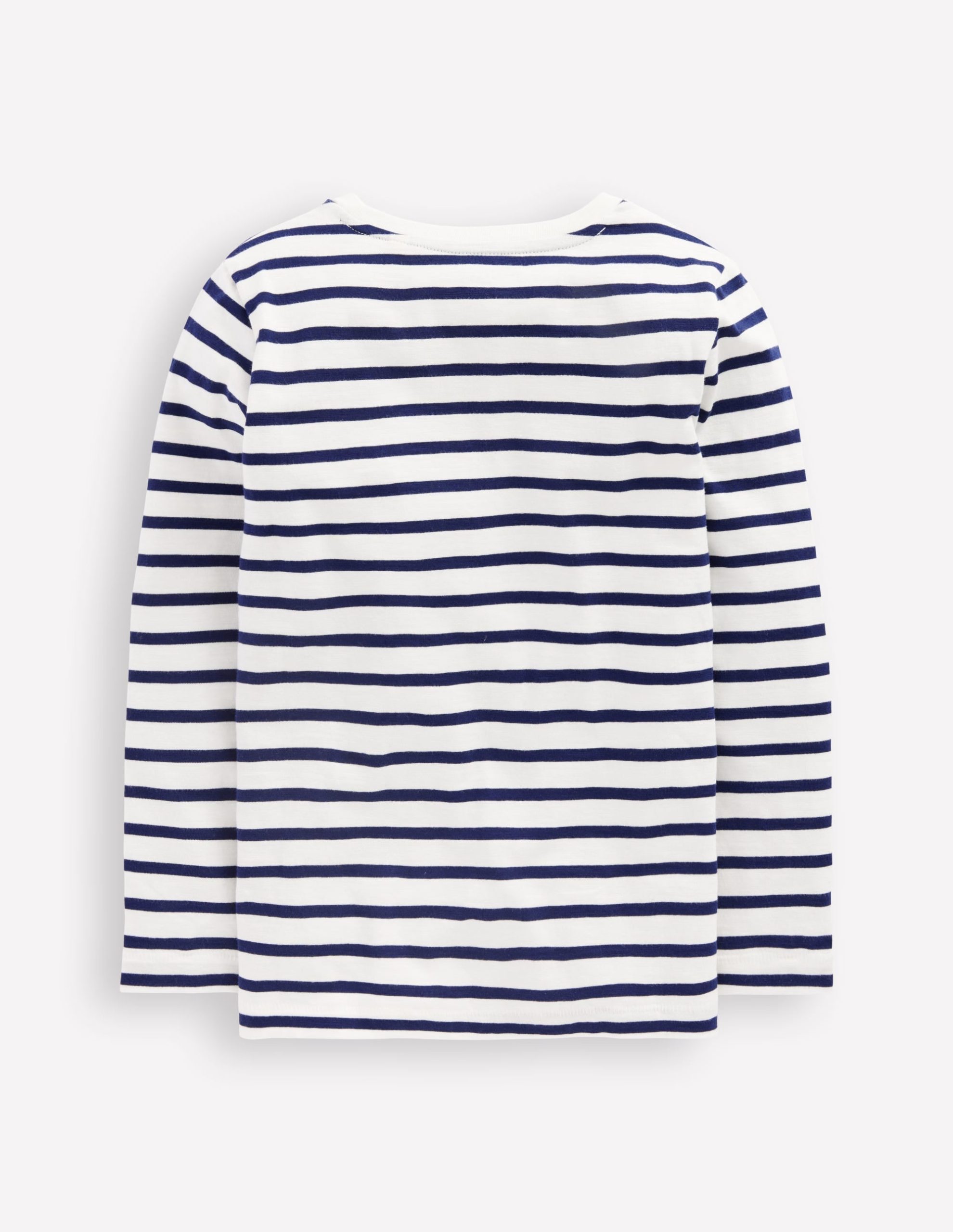 Everyday Long Sleeve T-Shirt-Soft Ivory/ College Navy - Image 2