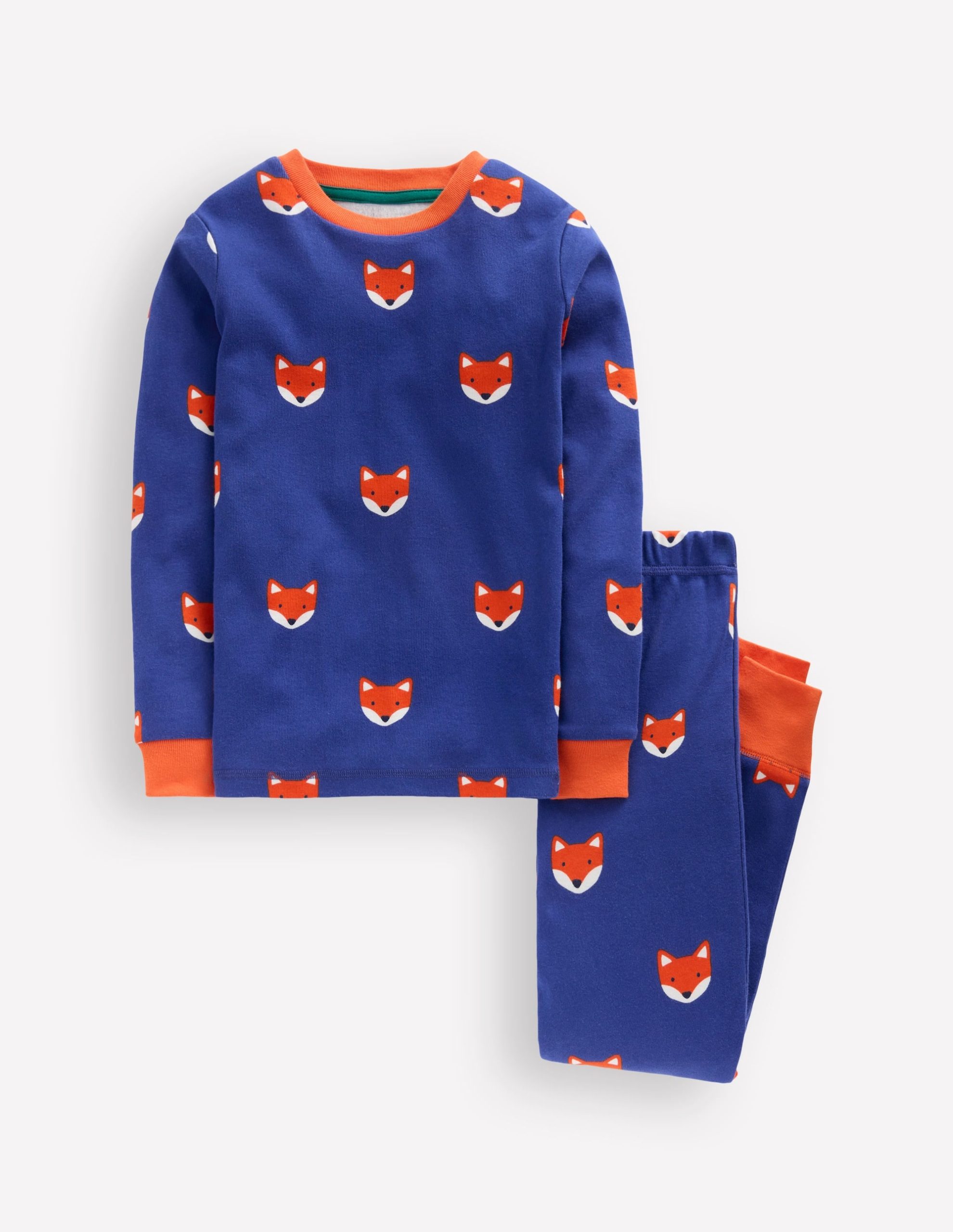 Snug Long John Pajamas-Foxes