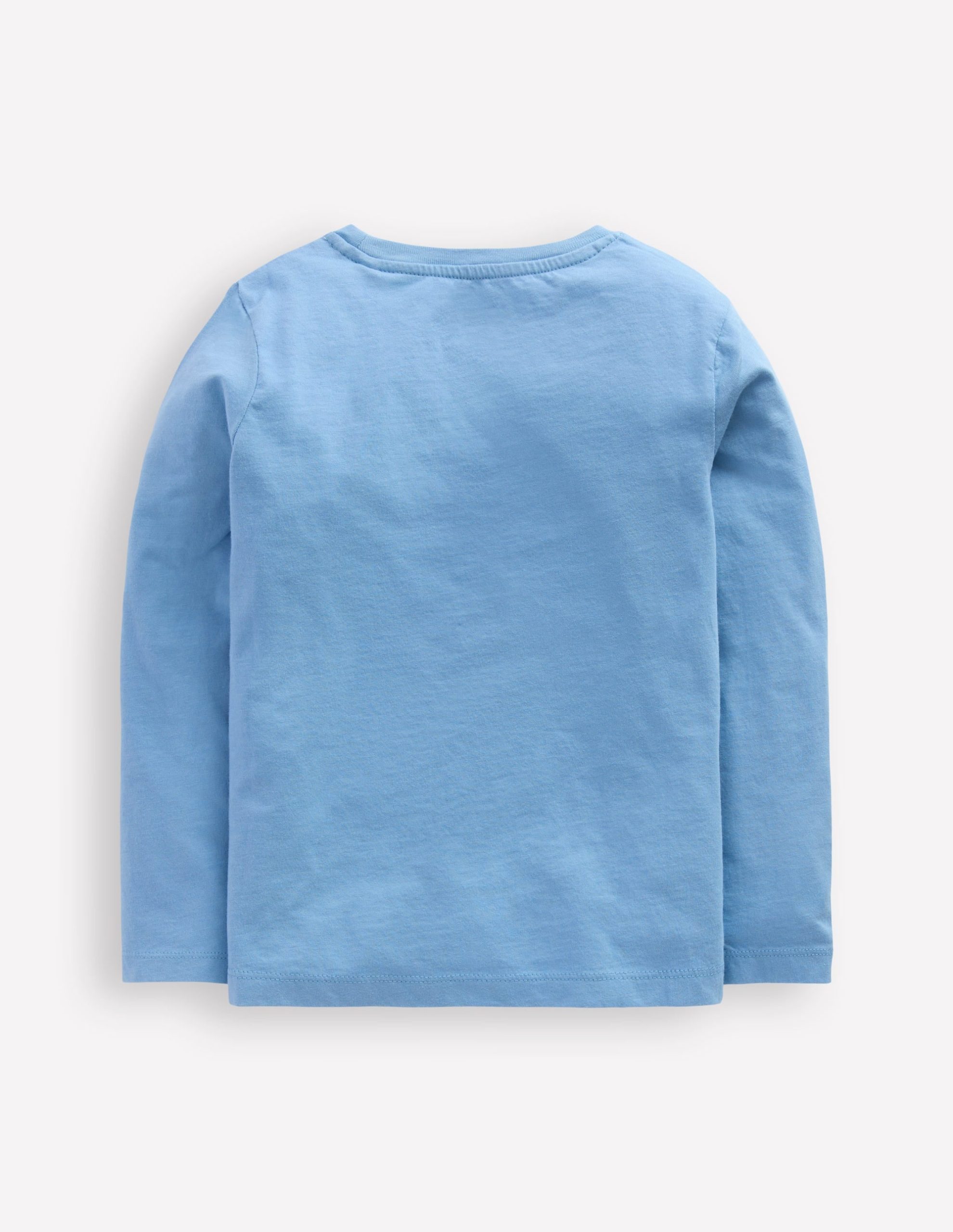Long Sleeve Boucl?? T-shirt-Seamist Blue Owl - Image 2