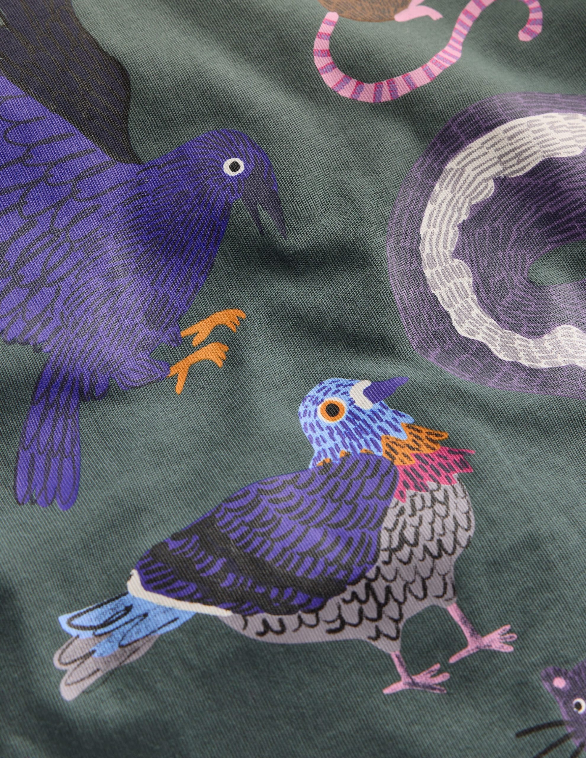 Long Sleeve Printed T-shirt-Smoke Woodland Friends - Image 3