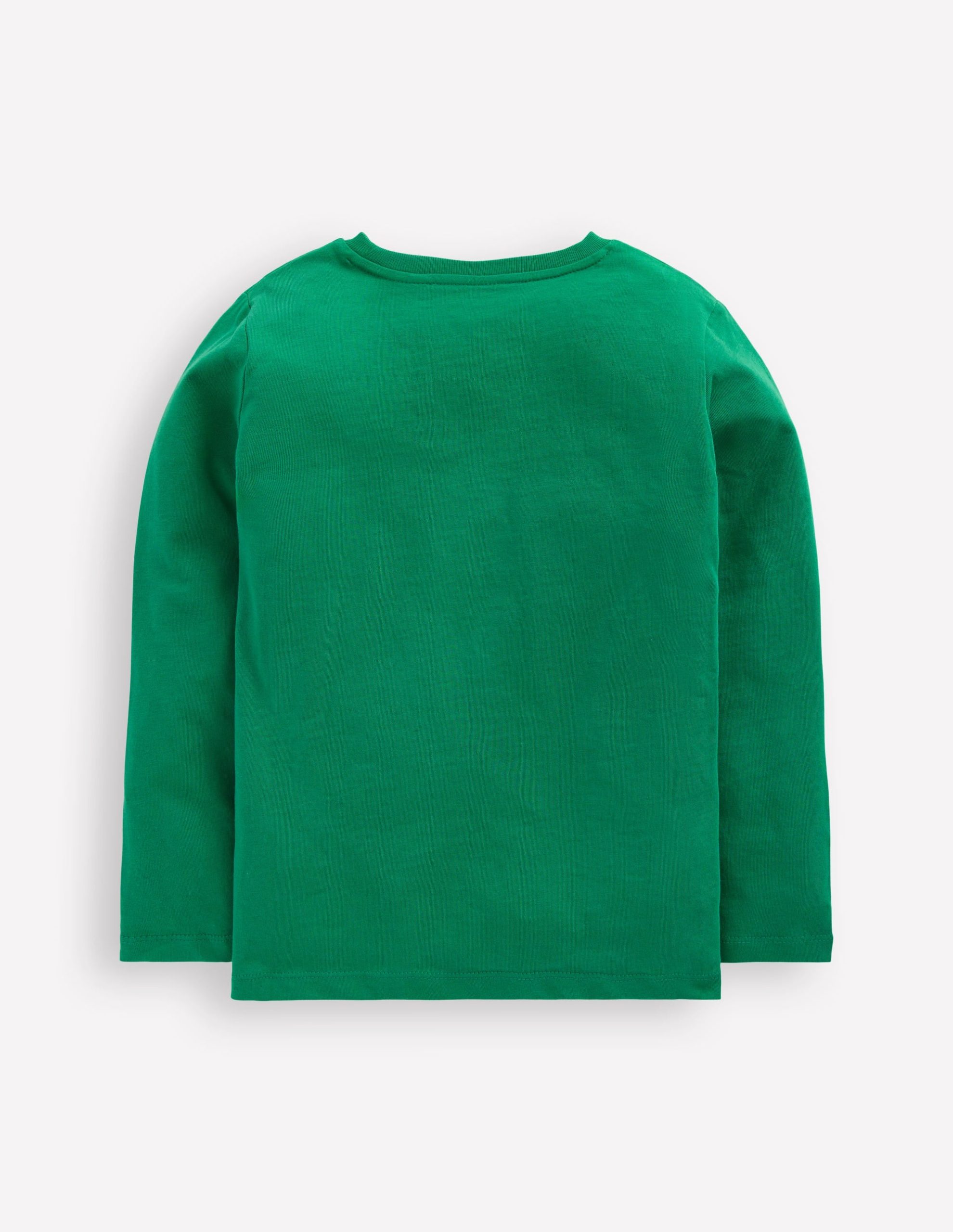 Long Sleeve Printed T-shirt-Pine Green Trains - Image 2