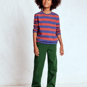 Everyday Relaxed Pants-Pine Green Twill