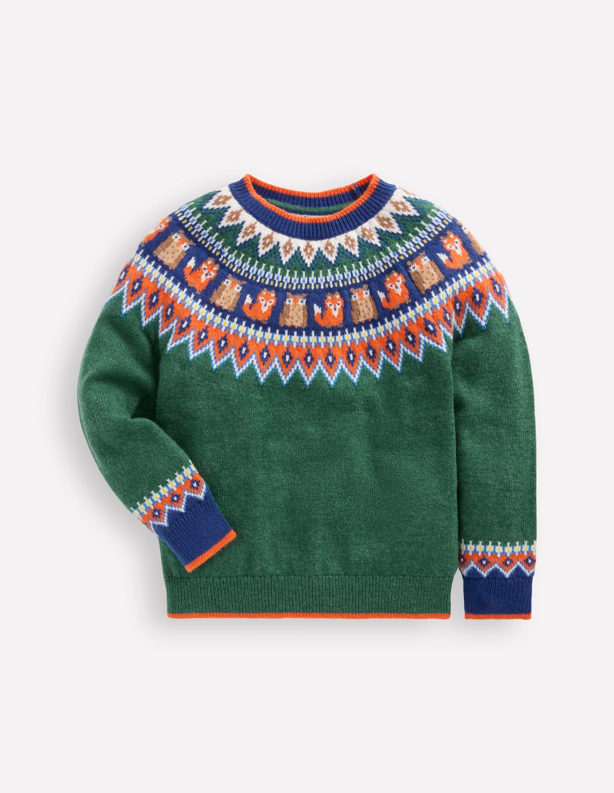 Fair Isle Jumper-Jewel Green Woodland - Image 5