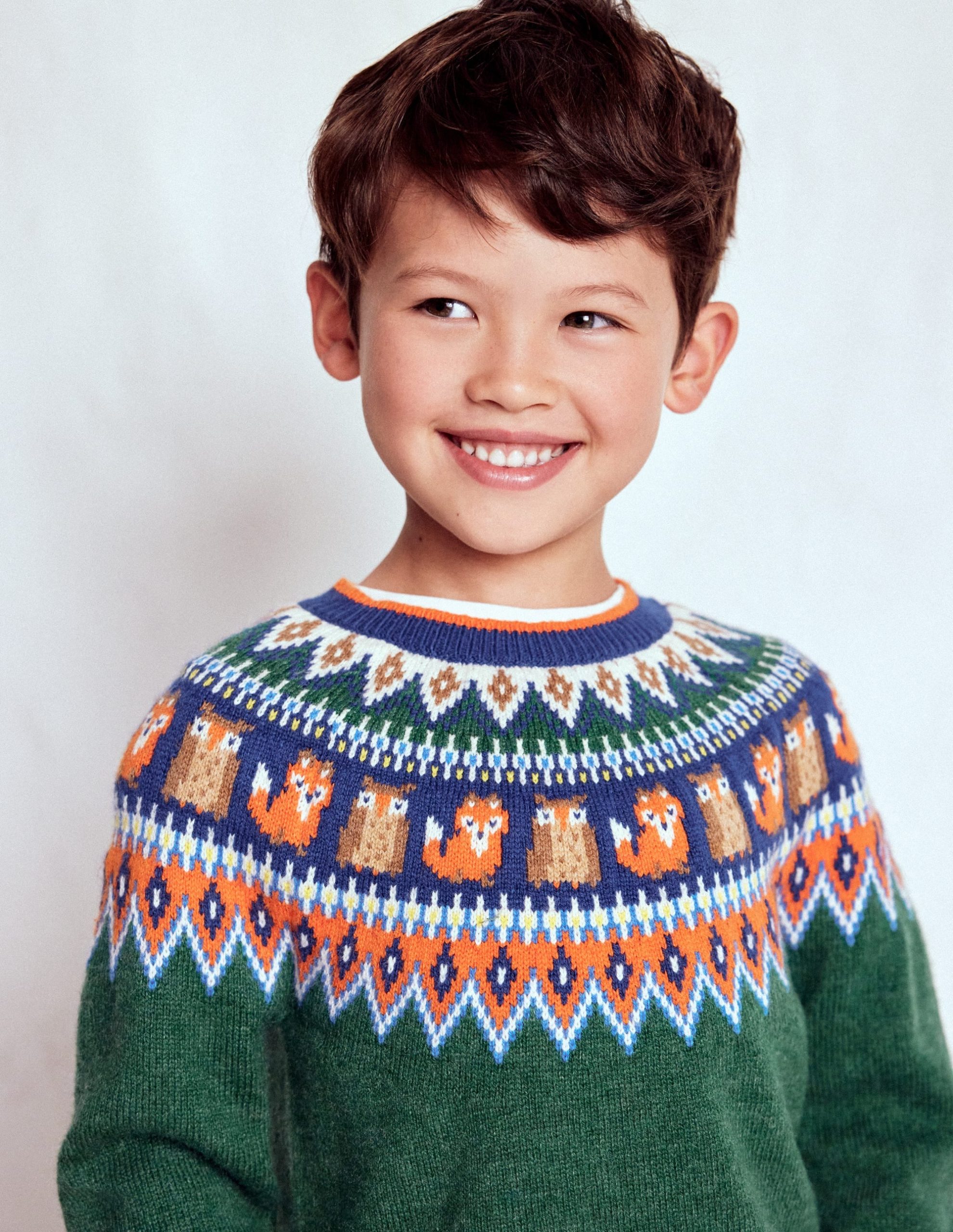 Fair Isle Jumper-Jewel Green Woodland - Image 3