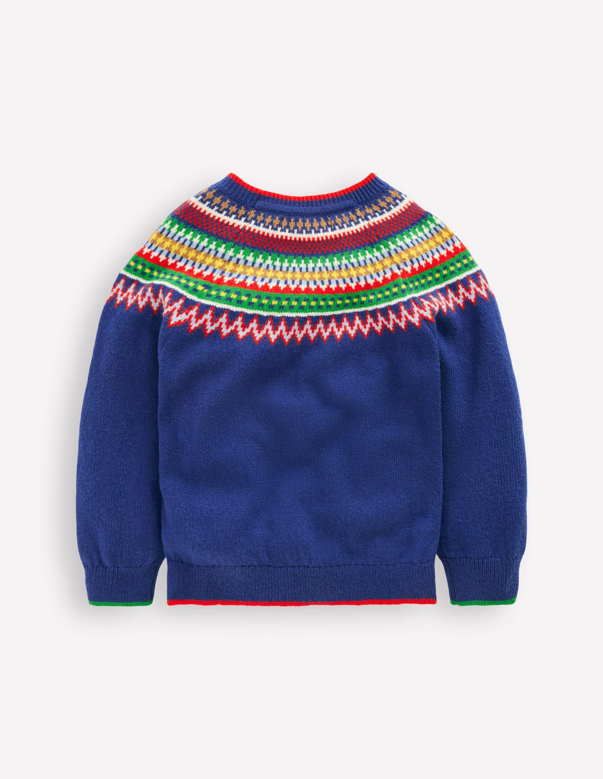 Fair Isle Jumper-Sapphire Blue Multi - Image 2