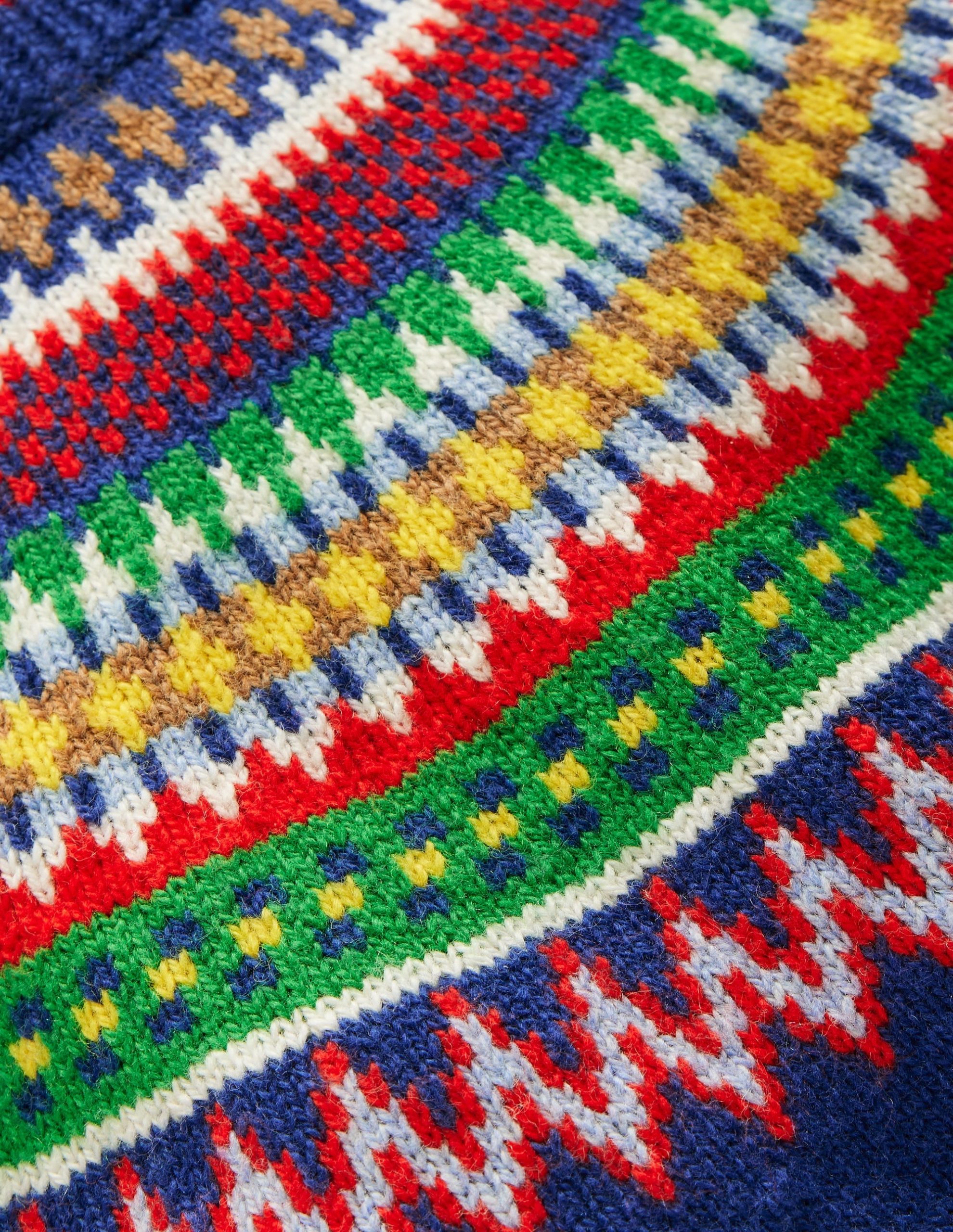Fair Isle Jumper-Sapphire Blue Multi - Image 3