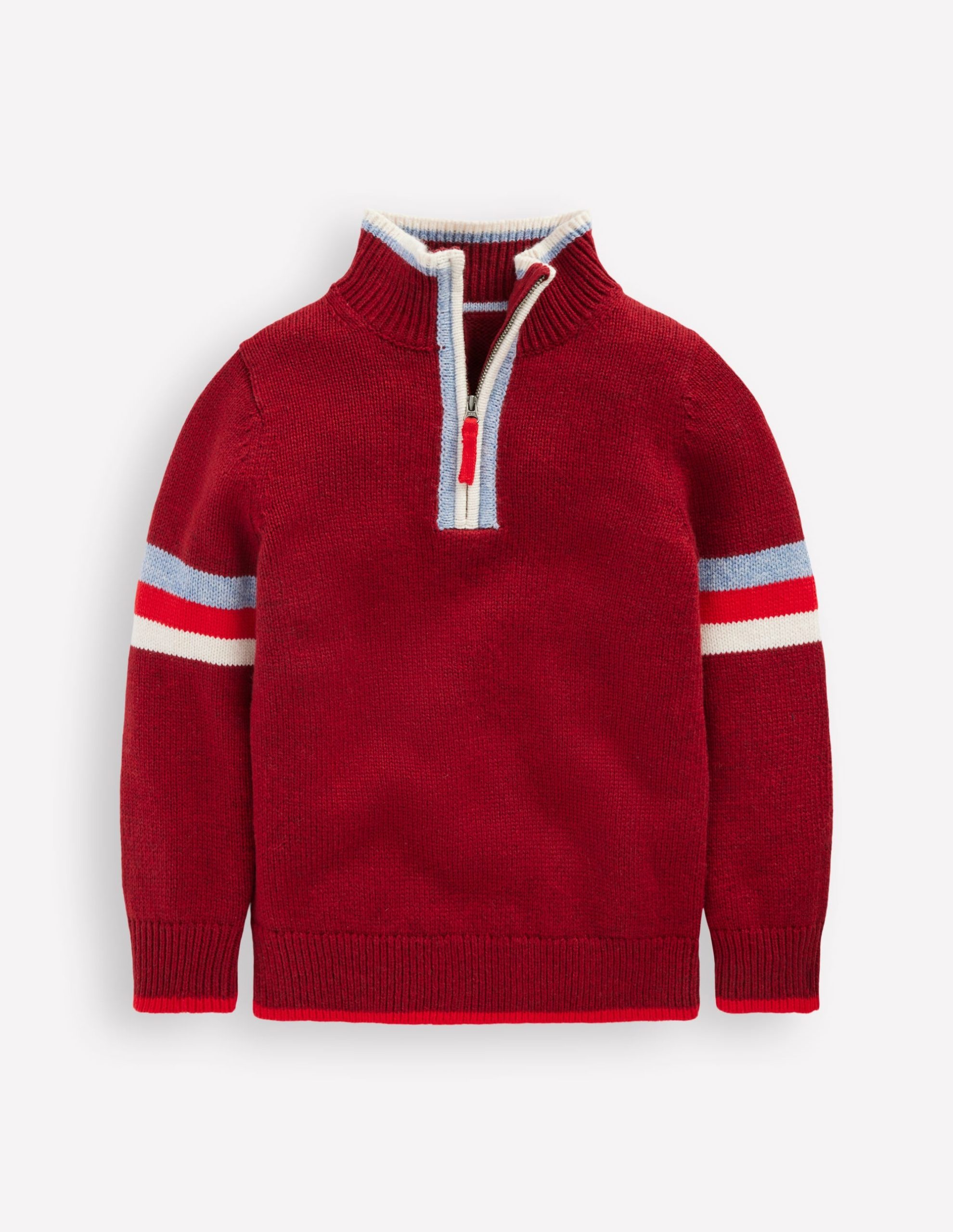 Heritage Half-zip Sweater-Rumba Red - Image 3