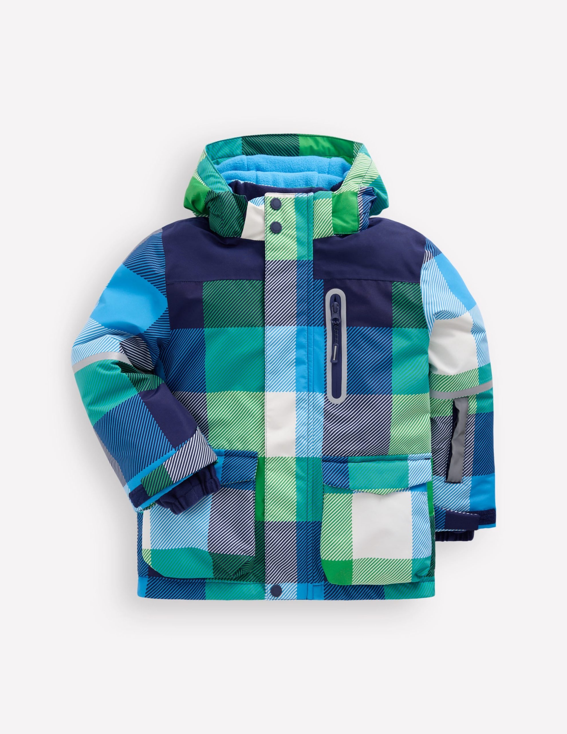 All-Weather Waterproof Coat-Green Check - Image 2
