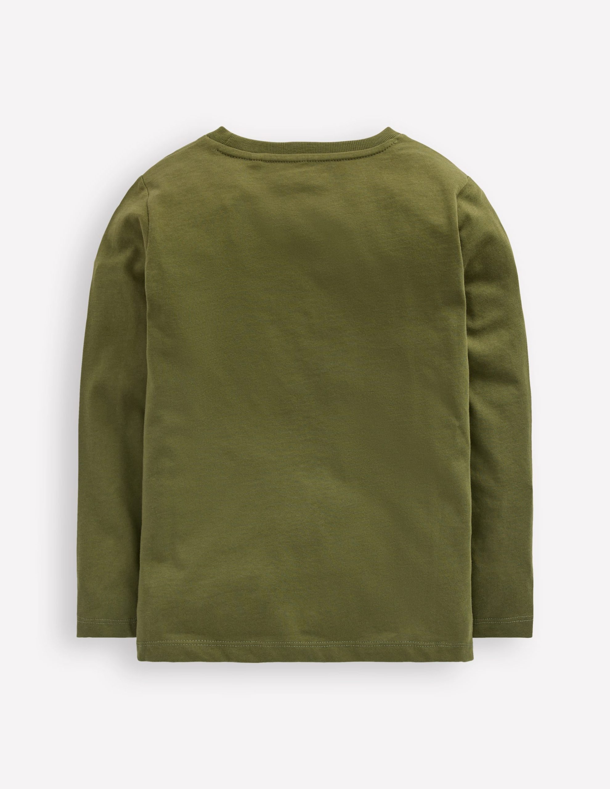 Long Sleeve Glow T-shirt-Winter Moss Dino Skeletons - Image 2