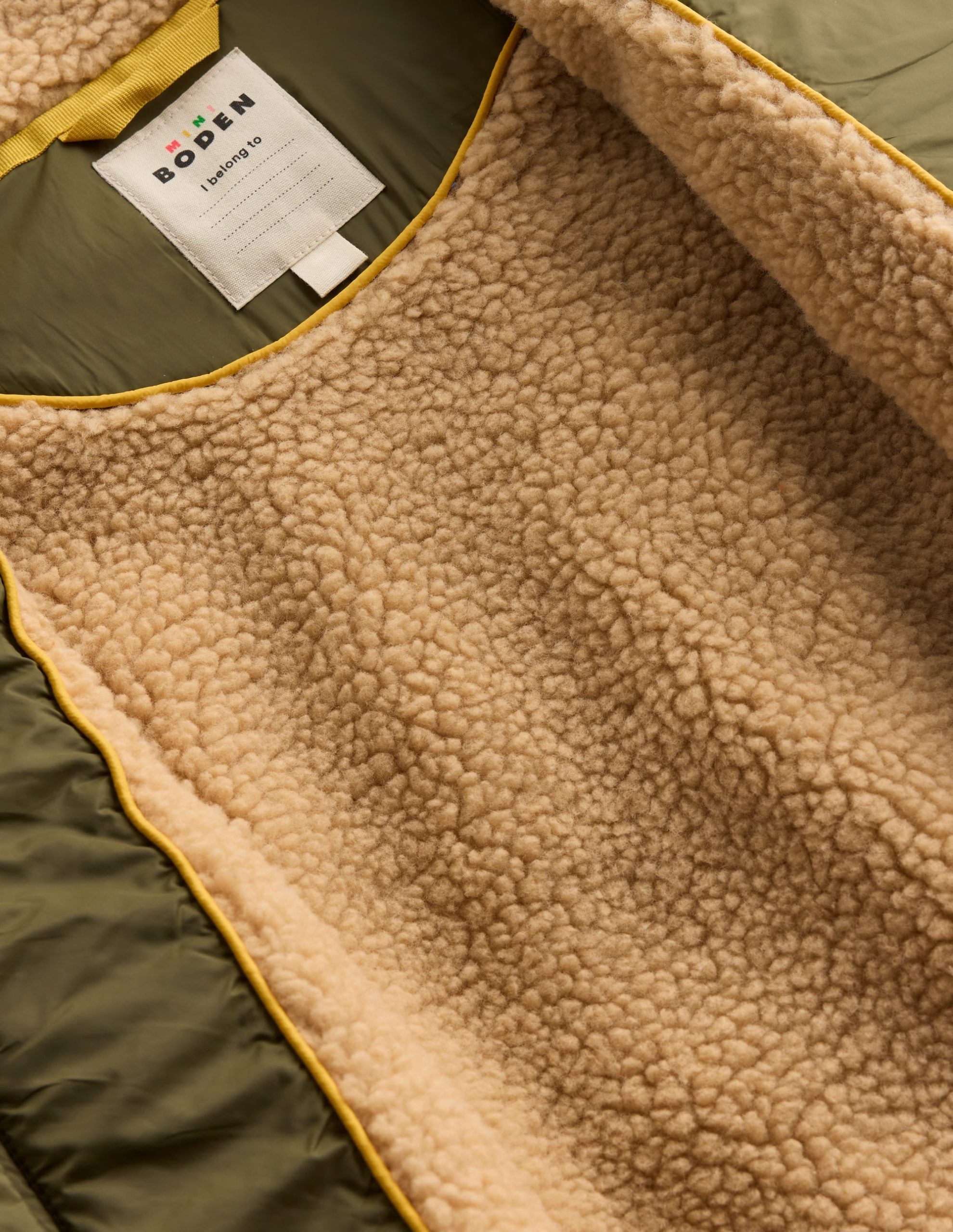 Borg Lined Vest-Woodland Green - Image 4