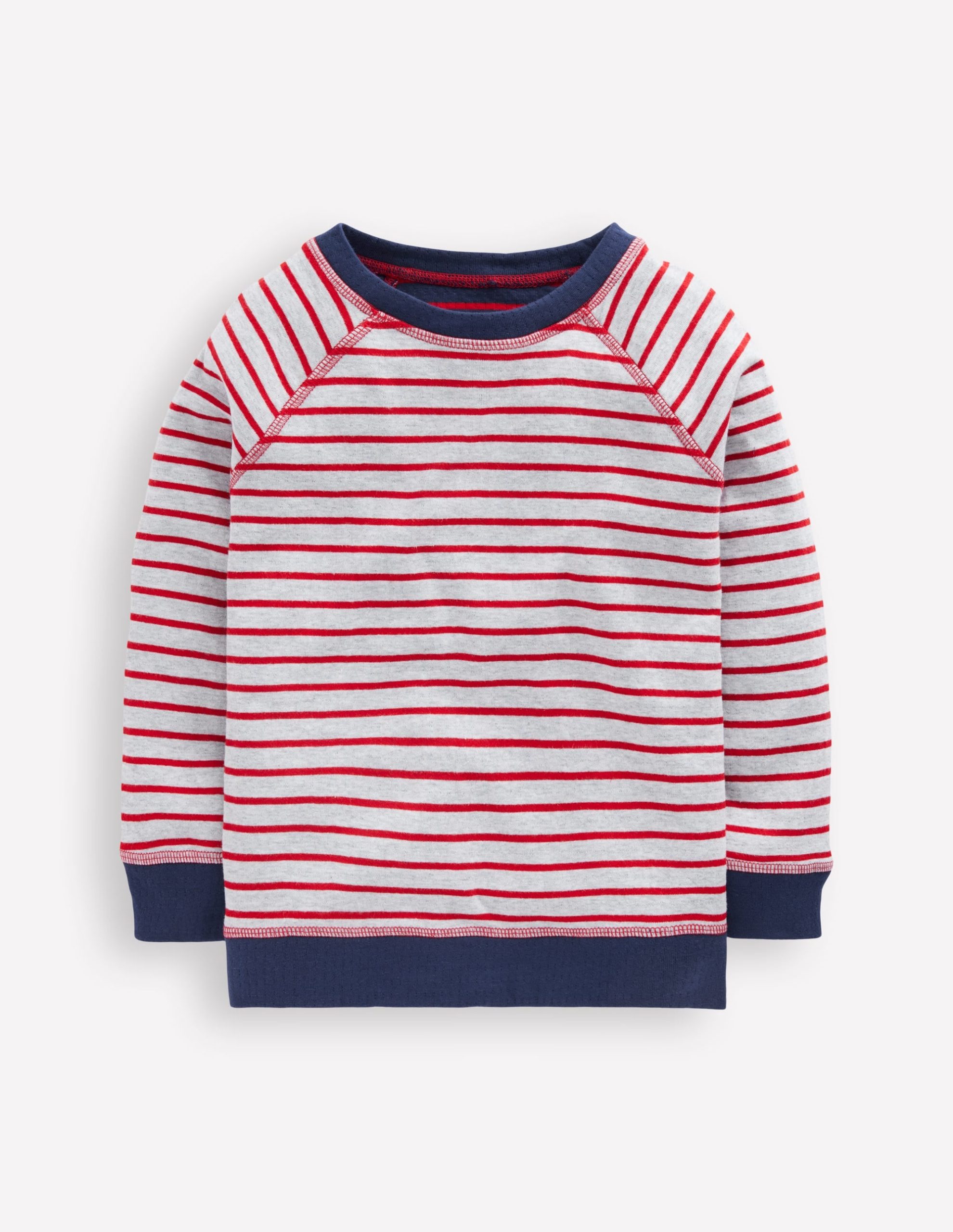 Reversible Long Sleeve T-Shirt-Mars Red/ Medieval Blue