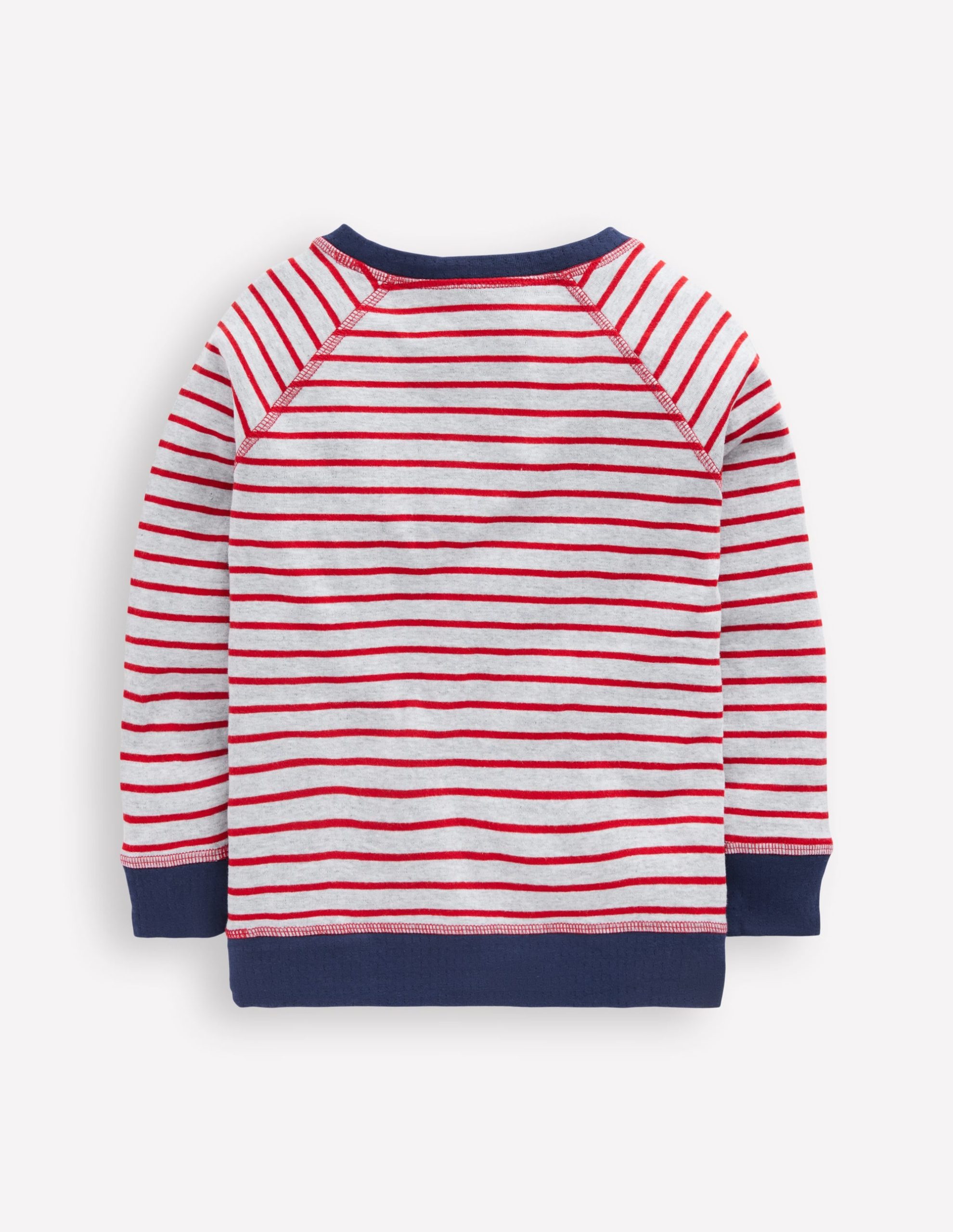 Reversible Long Sleeve T-Shirt-Mars Red/ Medieval Blue - Image 2