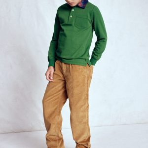 Long Sleeve Smart Polo Shirt-Eden