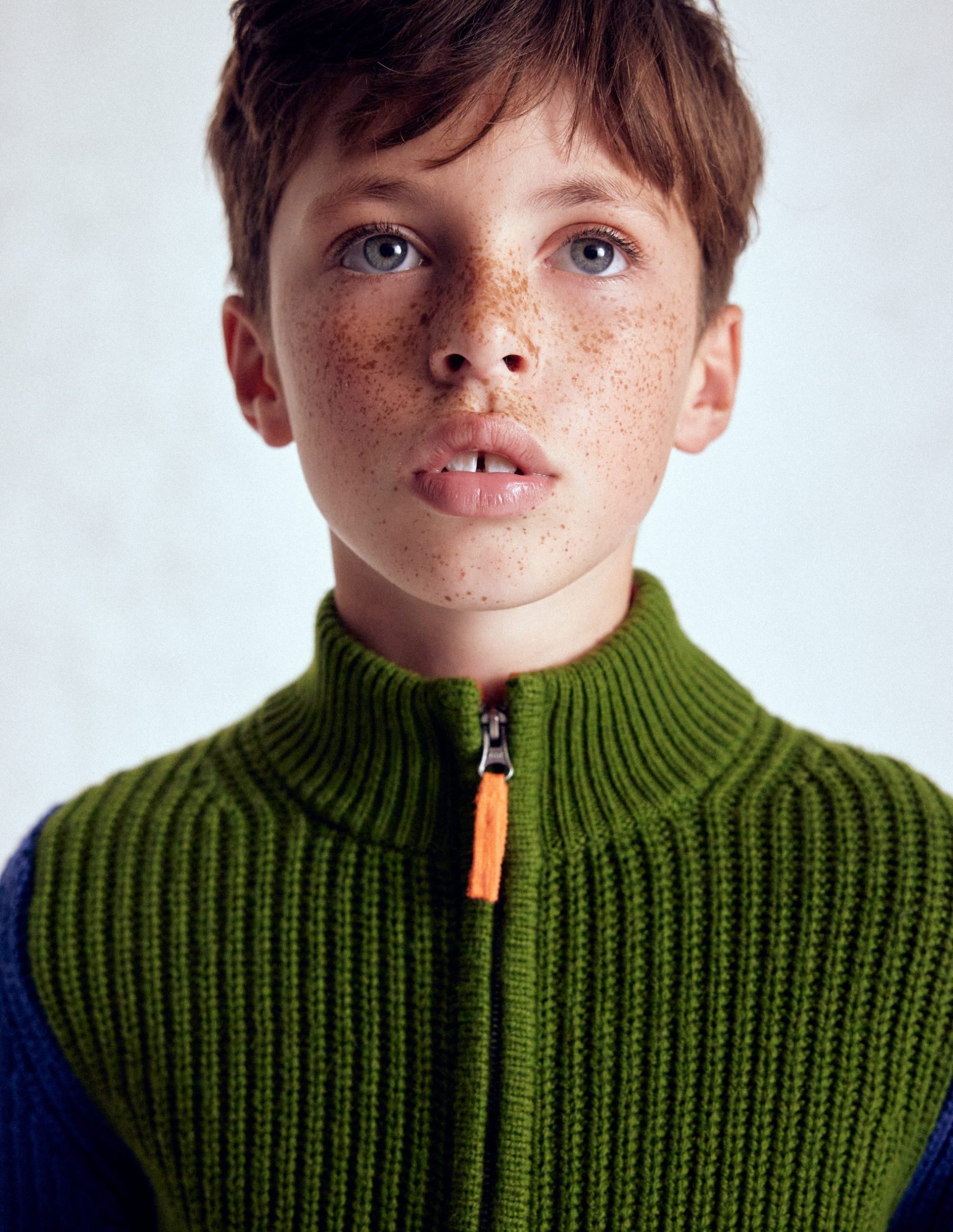 Chunky Zip-Through Jumper-Green - Image 2