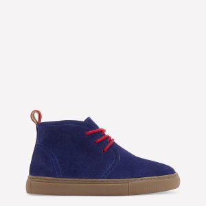 Lace up Desert Boots-College Navy