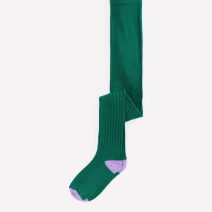 Ribbed Tights-Alpine Green