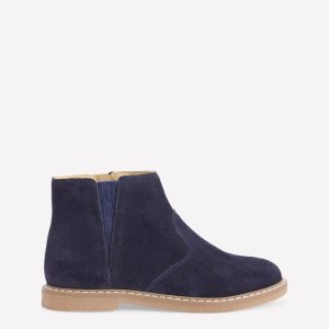 Suede Ankle Boots-College Navy
