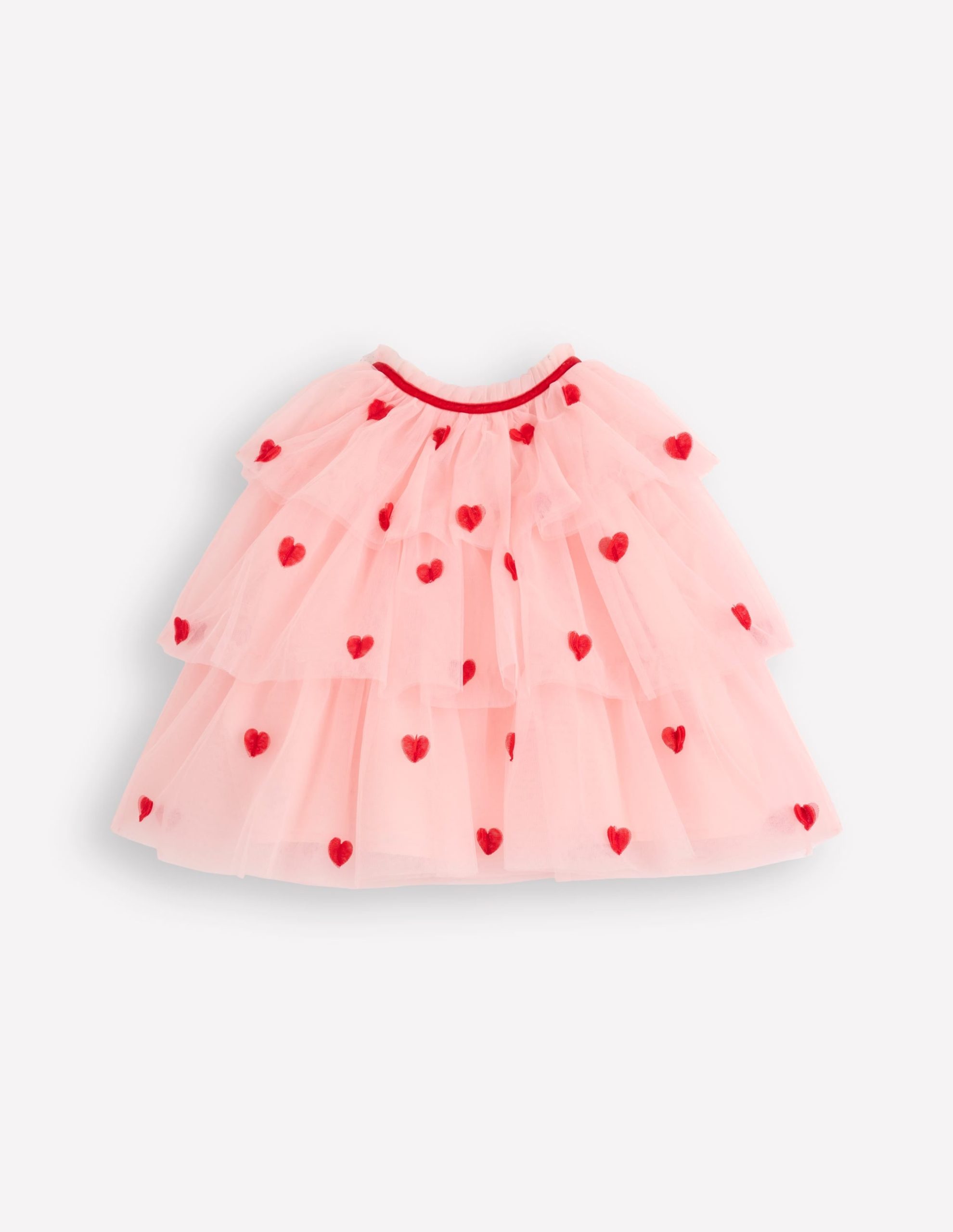Tulle Heart Cape-Chalk Pink Hearts - Image 3