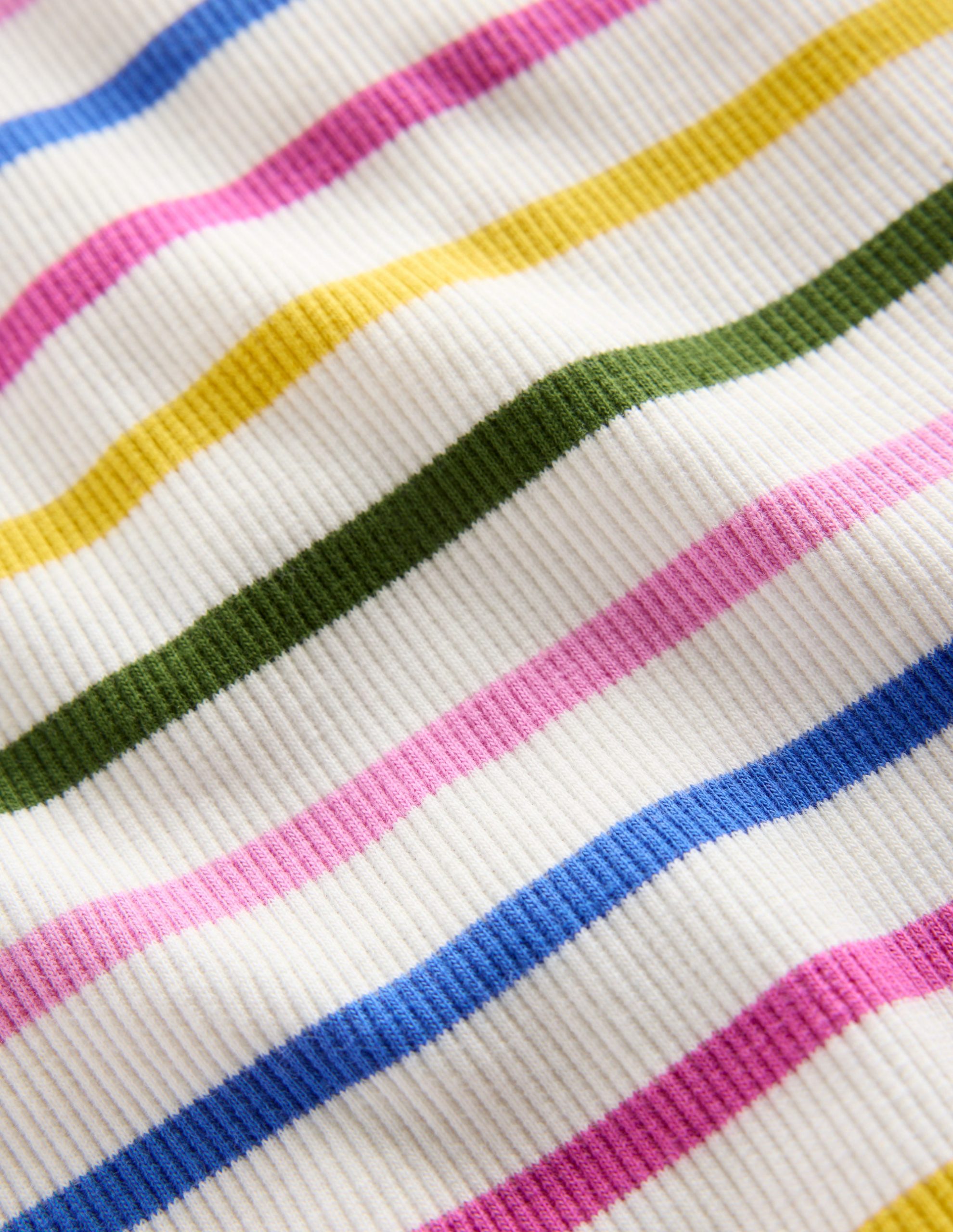 Ribbed Long Sleeve T-shirt-Rainbow Stripe - Image 3