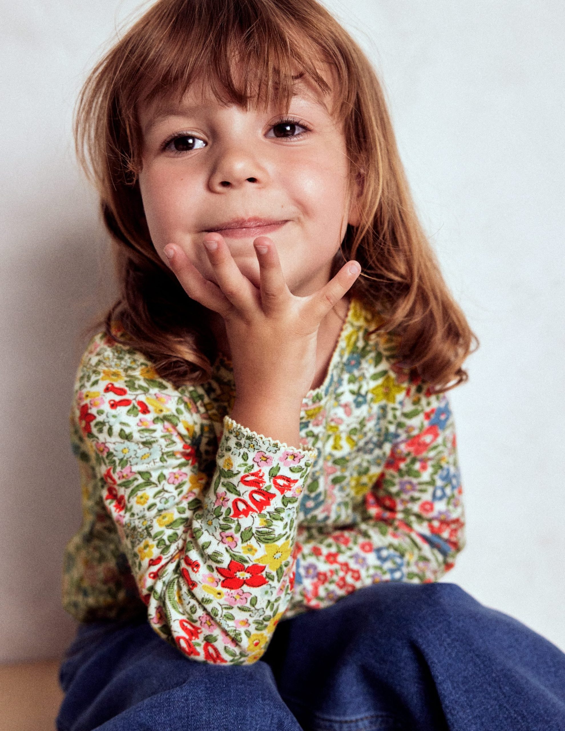 Long Sleeve Pointelle Top-Hotch Potch Floral - Image 3