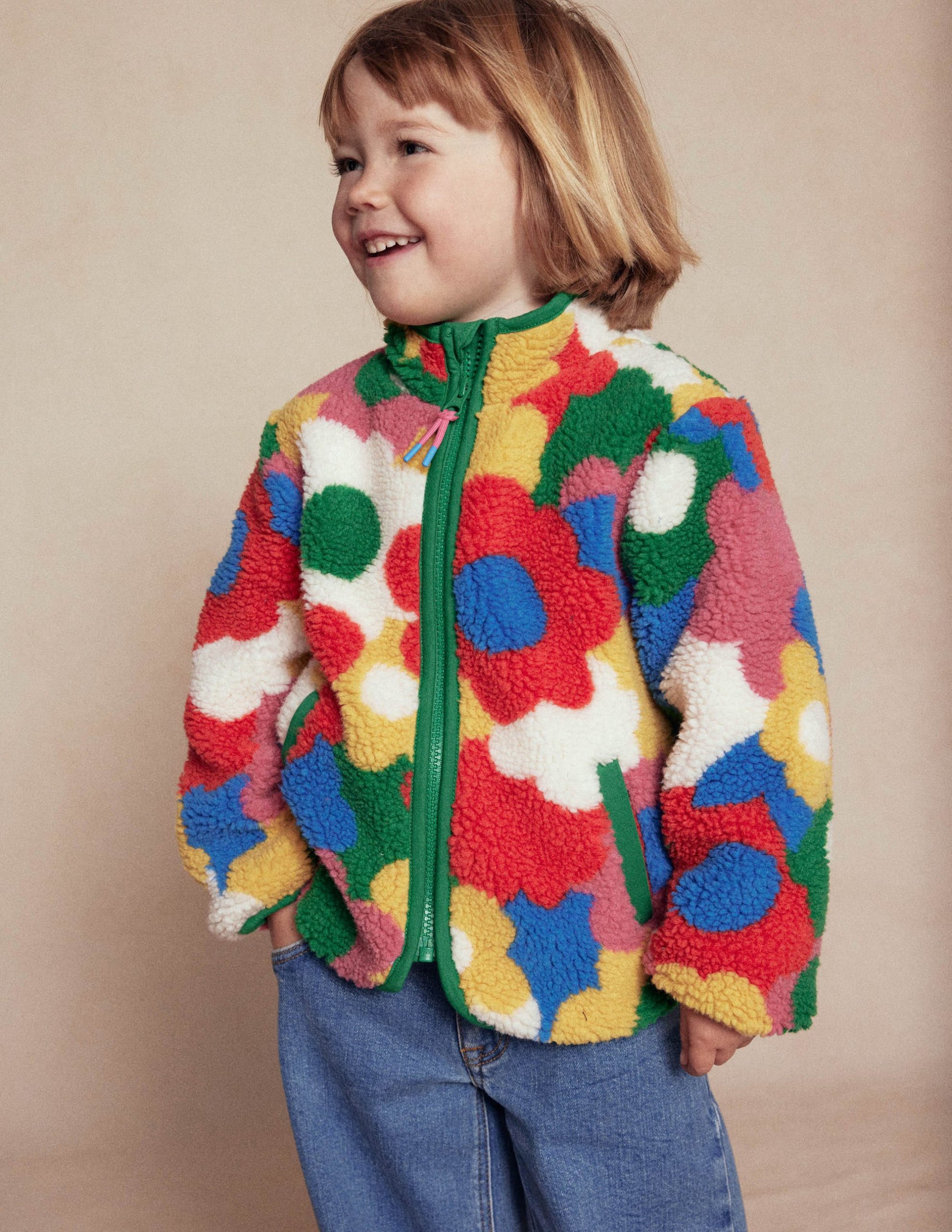 Eden Borg Zip-Through Jacket-Multi Flower Power