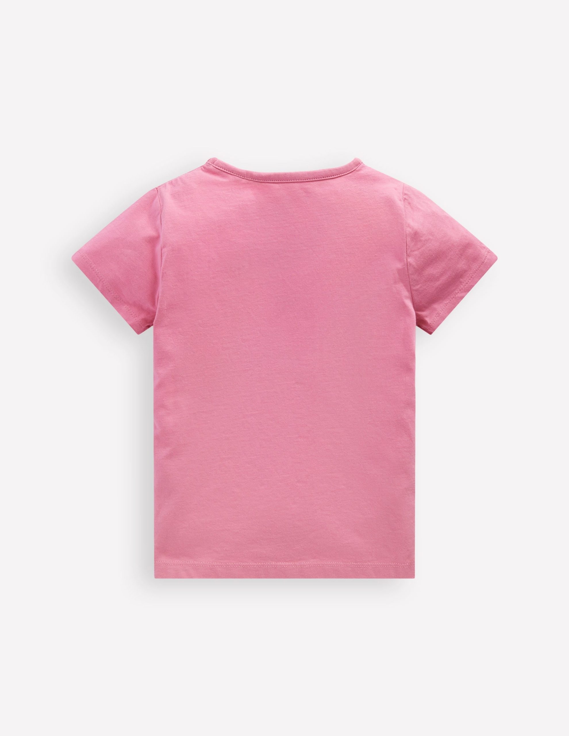 Short Sleeve Appliqu?? T-shirt-Formica Pink Stationary Pets - Image 2