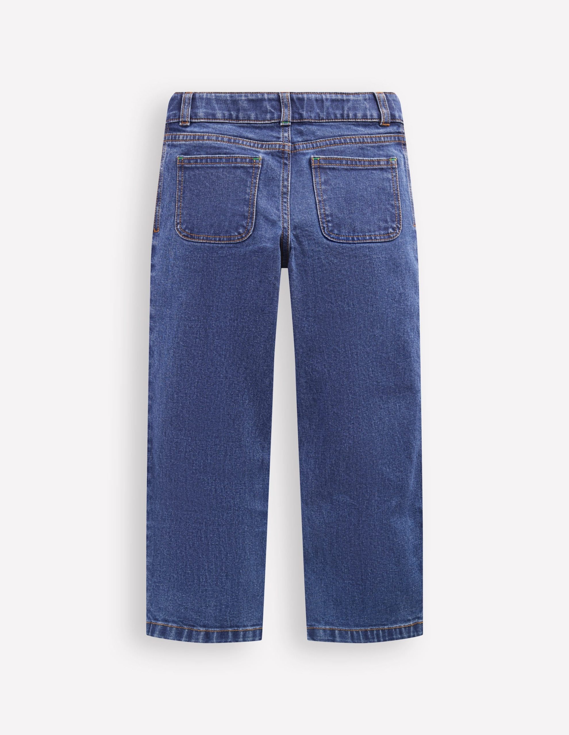 Patch Pocket Pants-Midwash Denim - Image 2