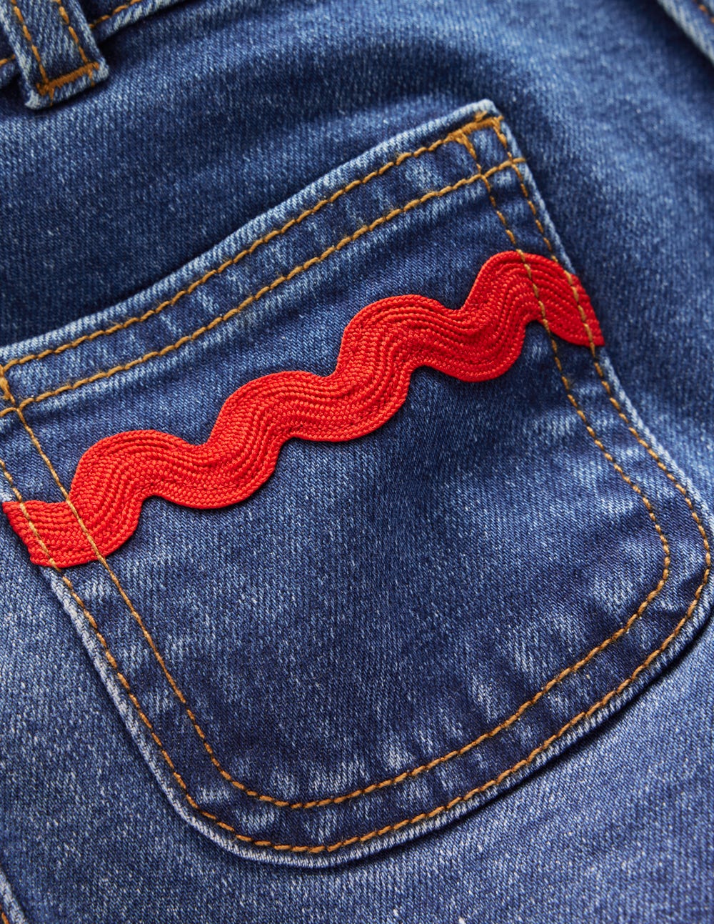 Patch Pocket Pants-Midwash Denim - Image 3