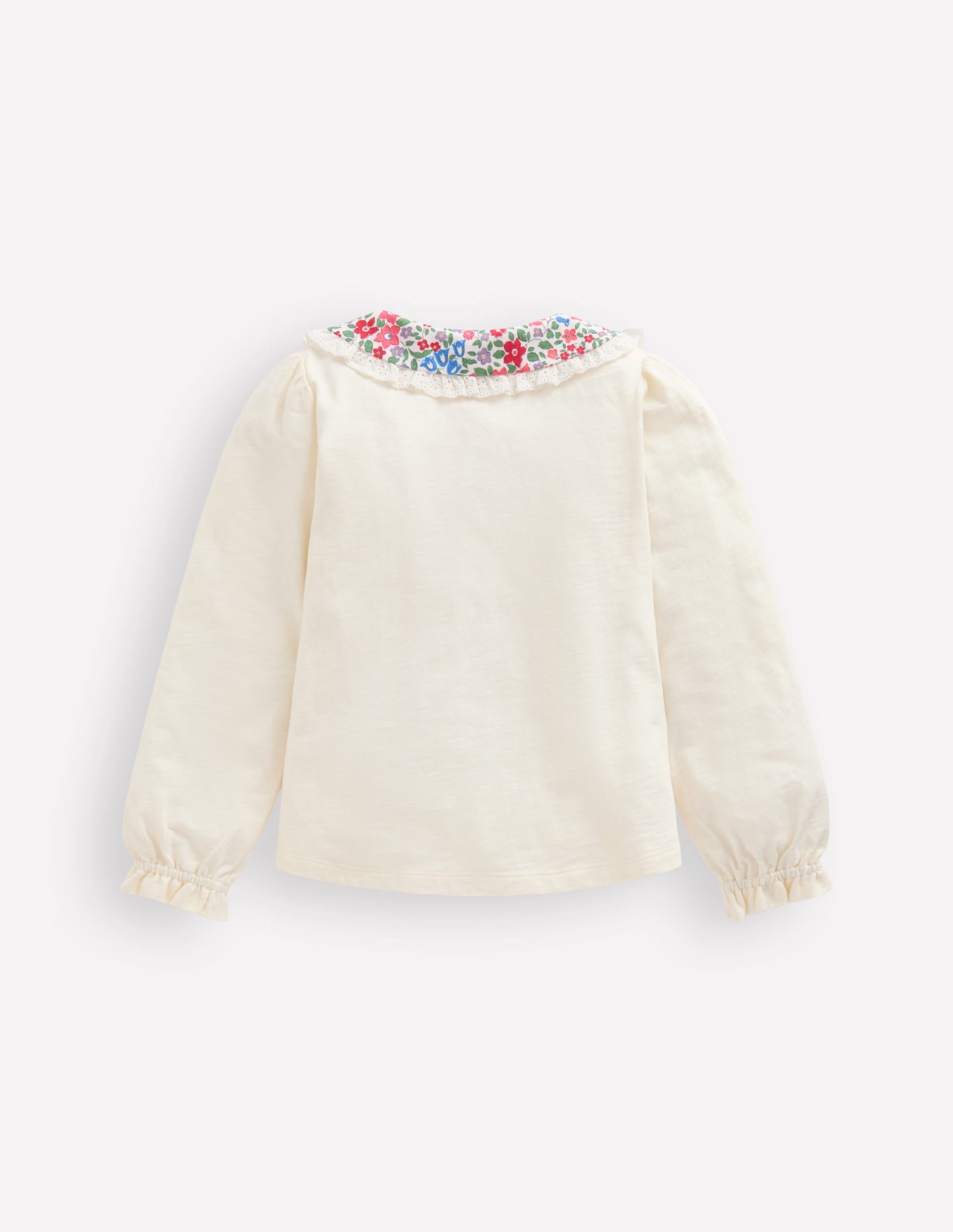 Collared Slub Top-Rose Pink Flowerbed - Image 2