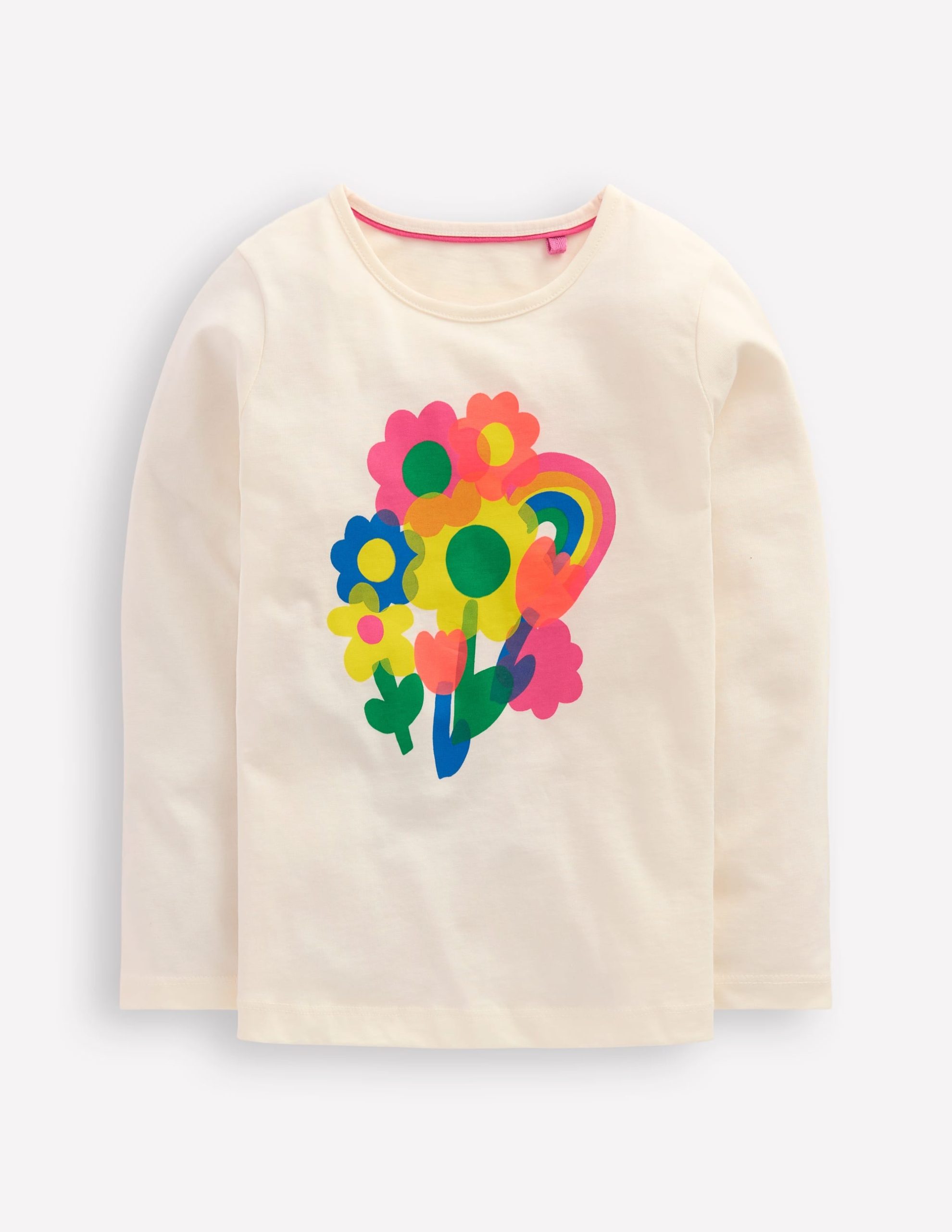 Long Sleeve Riso T-Shirt-Soft Ivory Flowers