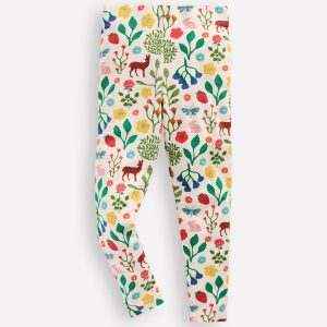 Fun Leggings-Ivory Woodland Walk