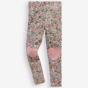 Appliqu?? Leggings-Soft Ivory Berry Floral