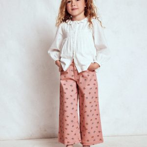 Wide Leg Pants-Vintage Pink Ditsy