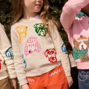 Fun Logo Sweater-Warm Ivory Dogs