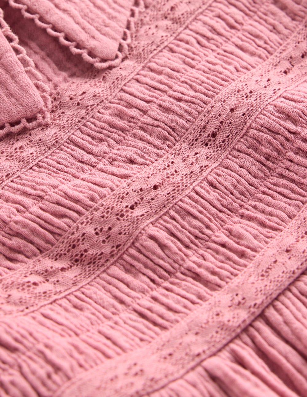 Double Cloth Collared Dress-Pink Heather - Image 4