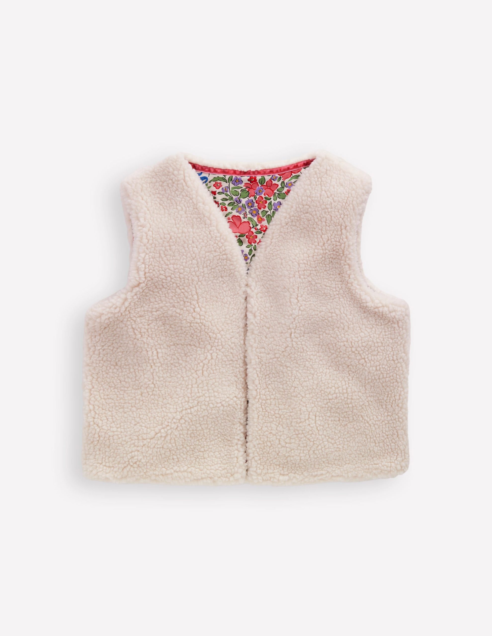 Relaxed Borg Gilet-Ecru - Image 3