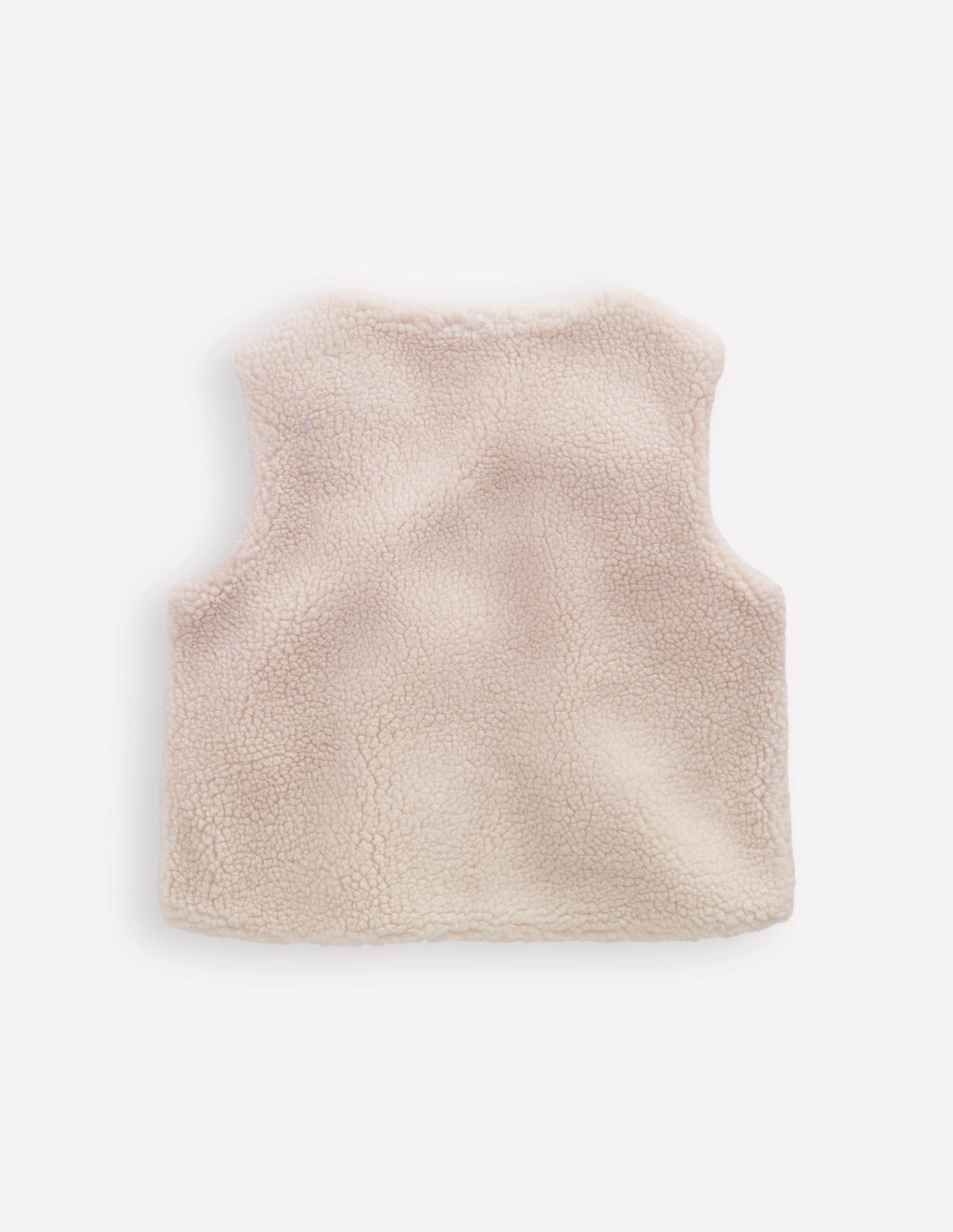 Relaxed Borg Gilet-Ecru - Image 4