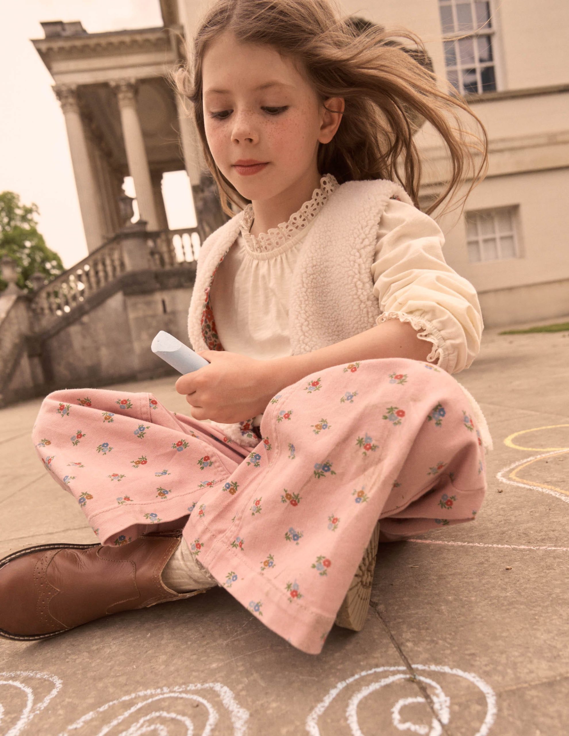 Relaxed Borg Gilet-Ecru - Image 2